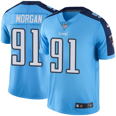 Nike Titans #91 Derrick Morgan Light Blue Team Color Youth Stitched NFL Vapor Untouchable Limited Jersey