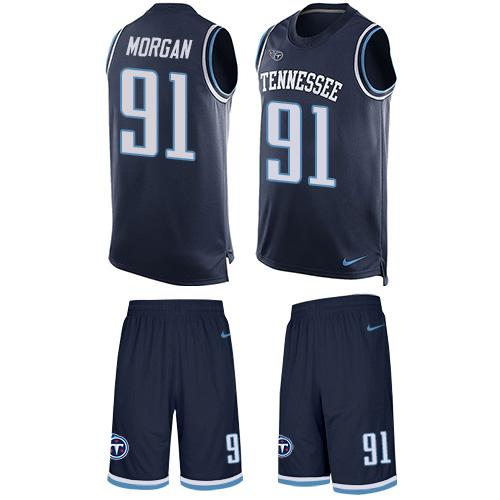 Nike Titans #91 Derrick Morgan Navy Blue Team Color Men's Stitched NFL Limited Tank Top Suit Jersey