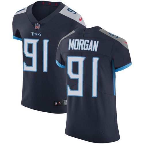 Nike Titans #91 Derrick Morgan Navy Blue Team Color Men's Stitched NFL Vapor Untouchable Elite Jersey