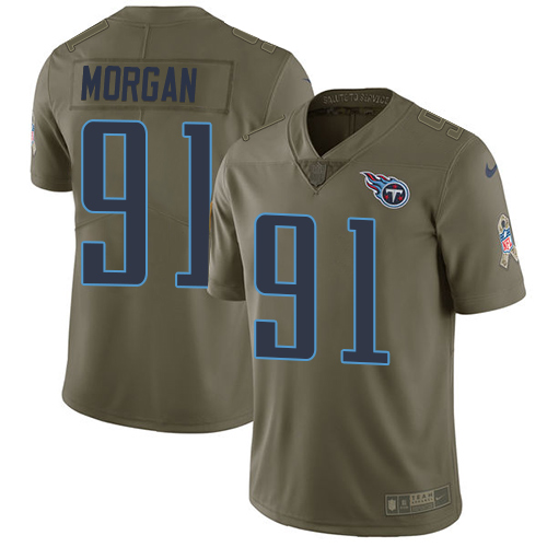 Nike Titans #91 Derrick Morgan Olive Men's Stitched NFL Limited 2017 Salute to Service Jersey