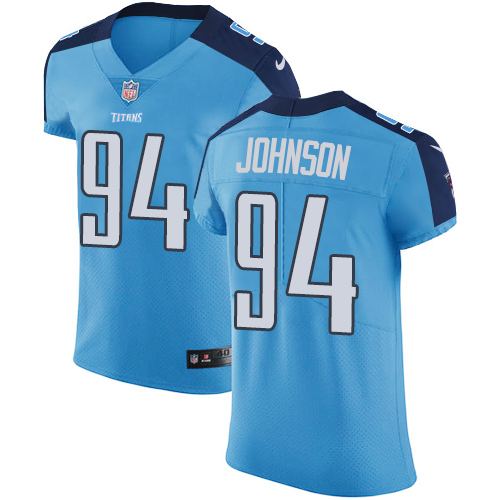 Nike Titans #94 Austin Johnson Light Blue Team Color Men's Stitched NFL Vapor Untouchable Elite Jersey