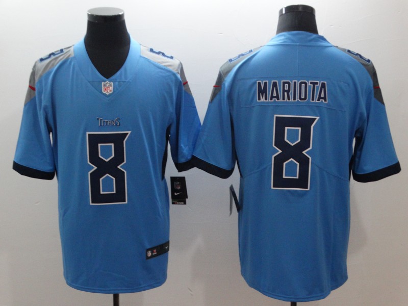 Nike Titans 8 Marcus Mariota Light Blue New 2018 Vapor Untouchable Limited Jersey
