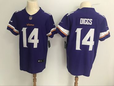 Nike Vikings #14 Stefon Diggs Purple Team Color Men's Stitched NFL Vapor Untouchable Elite Jersey