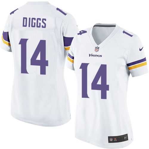 Nike Vikings #14 Stefon Diggs White Women's Stitched NFL Elite Jersey