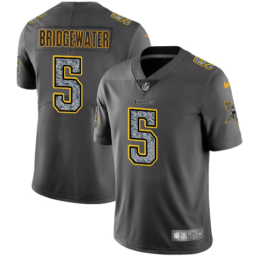 Nike Vikings #5 Teddy Bridgewater Gray Static Youth NFL Vapor Untouchable Game Jersey