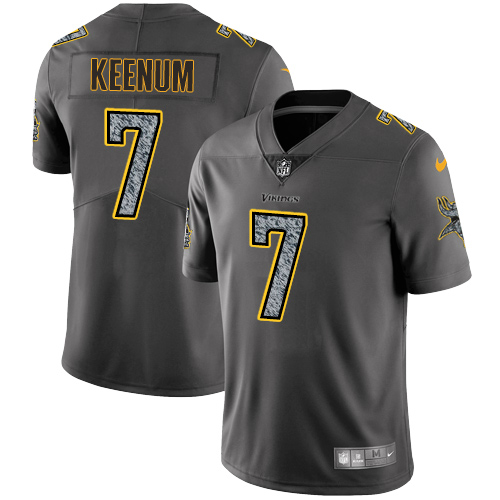 Nike Vikings #7 Case Keenum Gray Static Youth NFL Vapor Untouchable Game Jersey