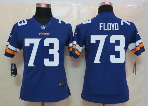 Nike Vikings #73 Sharrif Floyd Purple Team Color Women's Stitched NFL Limited Jersey