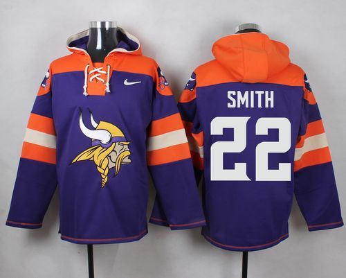 Nike Vikings 22 Harrison Smith Purple Hooded Jersey