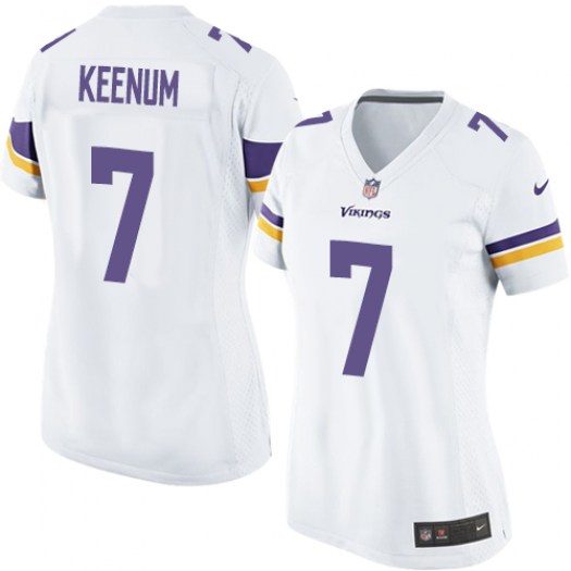 Nike Vikings 7 Case Keenum White Women Game Jersey