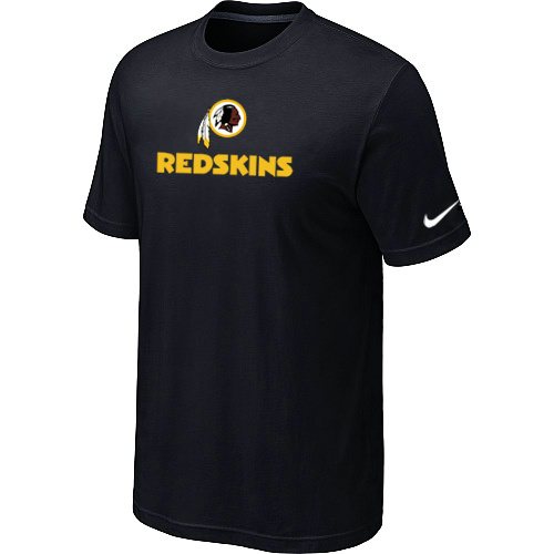 NEW NFL WaShington Redskins Authentic Logo T-Shirt Black