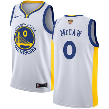 Nike Warriors #0 Patrick McCaw White The Finals Patch NBA Swingman Association Edition Jersey