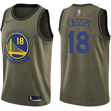 Nike Warriors #18 Omri Casspi Green Salute to Service NBA Swingman Jersey