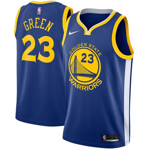 Nike Warriors #23 Draymond Green Blue Stitched NBA Swingman Jersey
