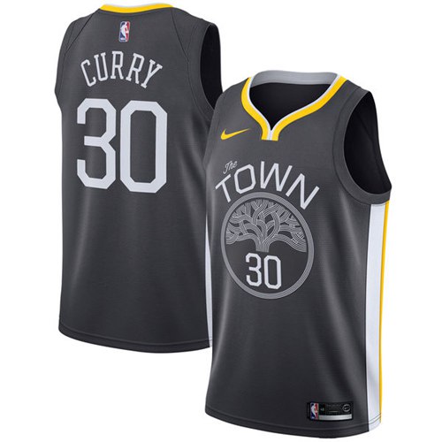 Nike Warriors #30 Stephen Curry Black Statement Edition NBA Swingman Jersey