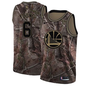 Nike Warriors #6 Nick Young Camo NBA Swingman Realtree Collection Jersey