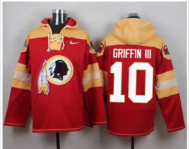 Nike Washington Redskins #10 Robert Griffin III Burgundy Red Player Pullover NFL Hoodie