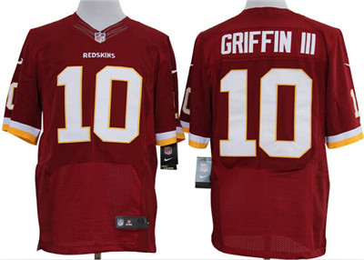 Nike Washington Redskins #10 Robert Griffin III Red Elite Style Jerse