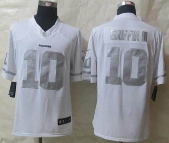 Nike Washington Redskins #10 Robert Griffin III White NFL Limited Platinum Jersey