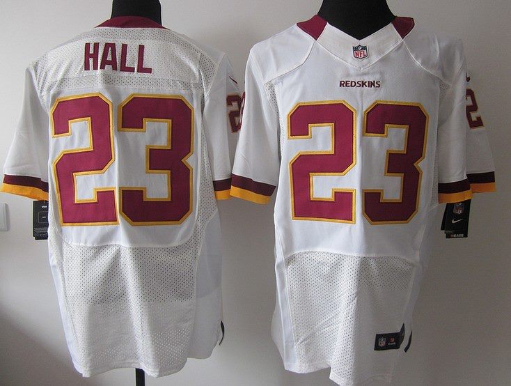 New Washington Redskins #23 DeAngelo Hall White Elite Jersey