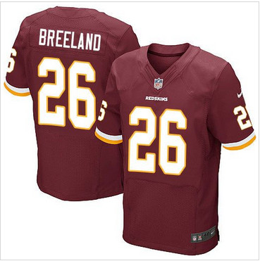 Nike Washington Redskins #26 Bashaud Breeland Burgundy Red Team Color Men's Stitched NFL Elite Jersey