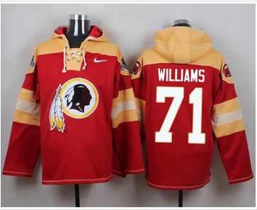 Nike Washington Redskins #71 Trent Williams Burgundy Red Player Pullover NFL Hoodie