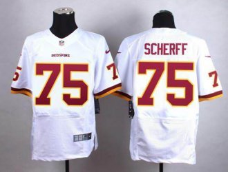 Nike Washington Redskins #75 Brandon Scherff White Men's Stitched NFL Elite Jersey