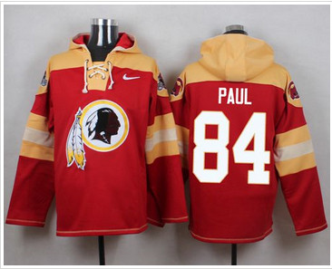Nike Washington Redskins #84 Niles Paul Burgundy Red Player Pullover NFL Hoodie