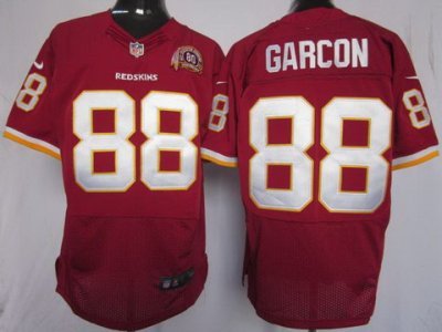 NEW NFL Washington Redskins 88 Pierre Garcon Red Jerseys With 80 Anniversary Patch (Elite)