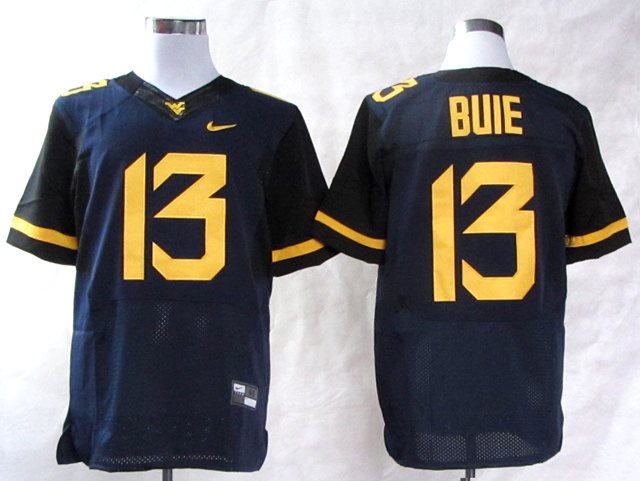Nike West Virginia Mountaineers #13 Andrew Buie College Football Elite Jerseys Blue