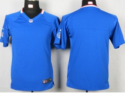 NEW Youth Buffalo Bills Blank Blue Portrait Fashion Game Jerseys