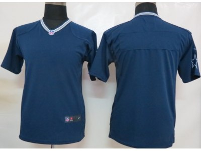 NEW Youth Dallas Cowboys Blank Blue Portrait Fashion Game Jerseys