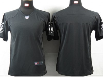 NEW Youth Oakland Raiders Blank Black Portrait Fashion Game Jerseys