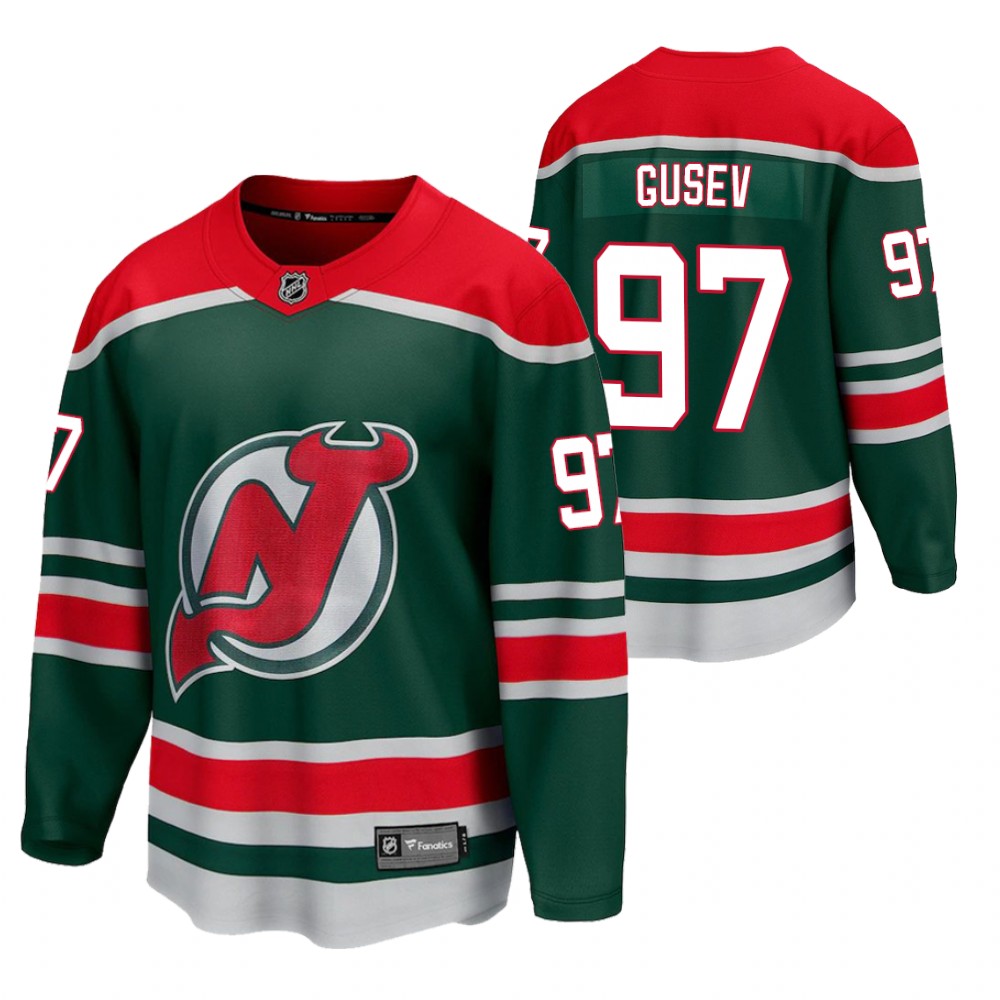 Nikita Gusev Devils 2021 Reverse Retro Green Jersey Special Edition