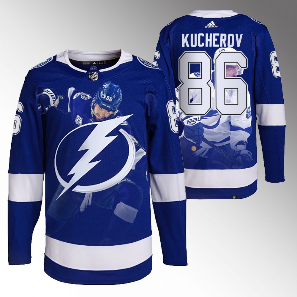 Nikita Kucherov Lightning Impact Player Jersey Blue Highlights