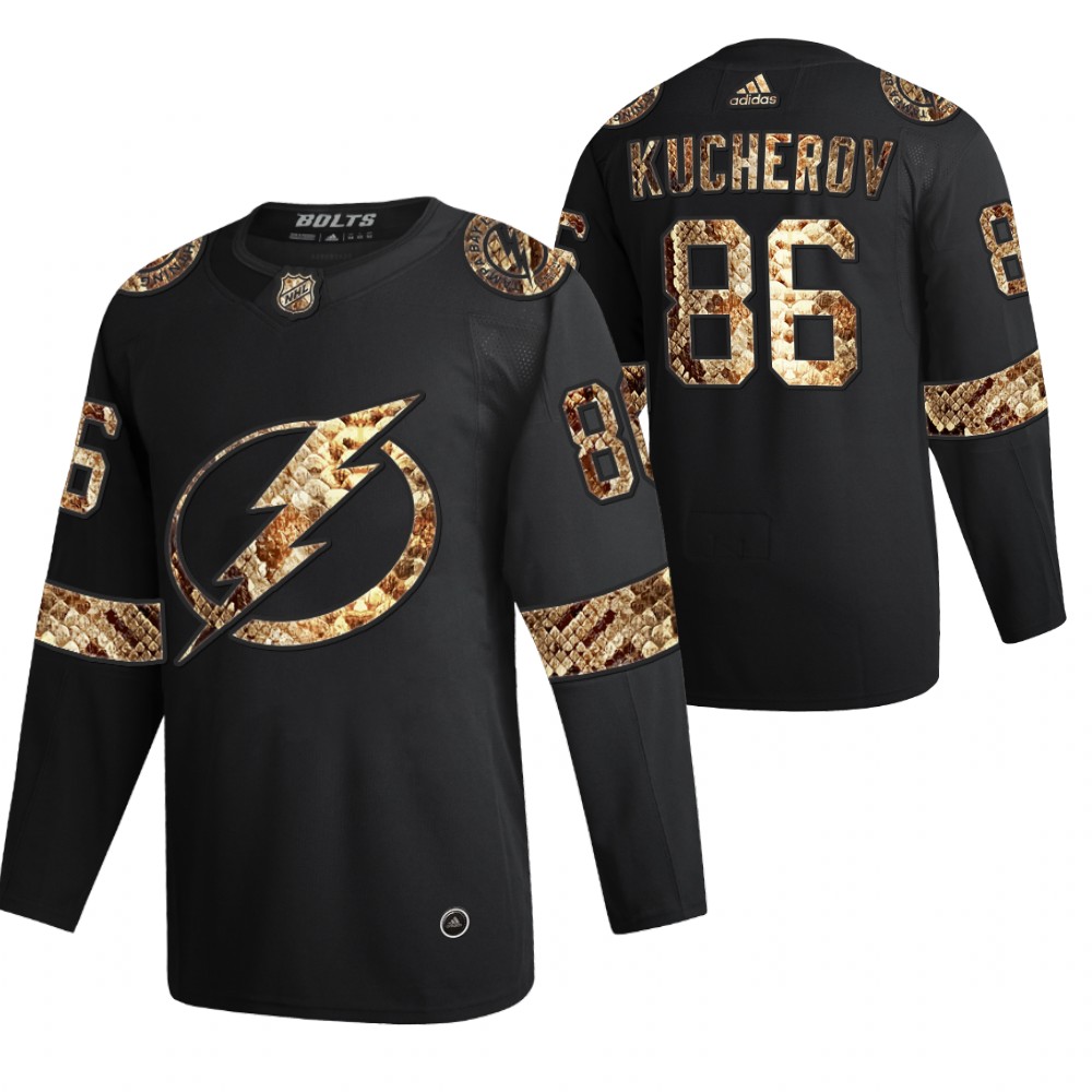 Nikita Kucherov Lightning Python Skin Black 2021 Exclusive Edition Jersey