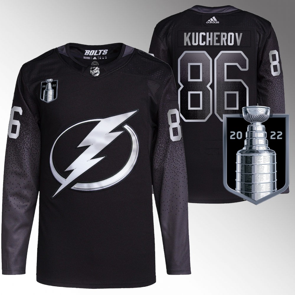 Nikita Kucherov Tampa Bay Lightning Black 2022 Eastern Conference Champs Alternate Jersey