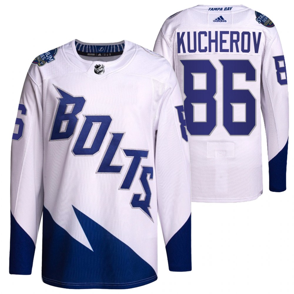 Nikita Kucherov Tampa Bay Lightning White 2022 Stadium Series Primegreen Authentic Jersey
