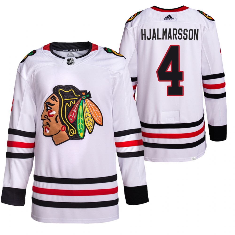 Niklas Hjalmarsson Chicago Blackhawks White 4 Legacy Night Away Jersey