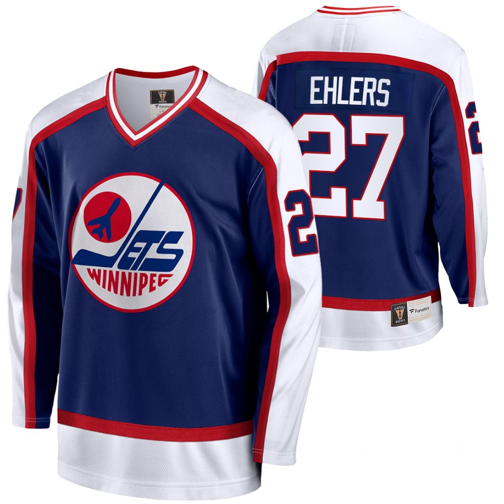 Nikolaj Ehlers Jersey Winnipeg Jets Vintage Blue Replica