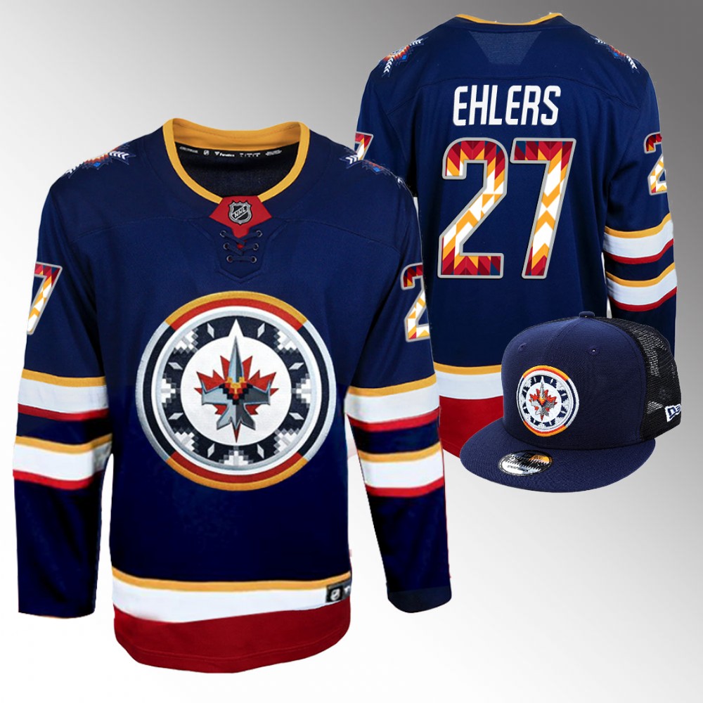 Nikolaj Ehlers Jets WASAC Breakaway Jersey Navy Fashion