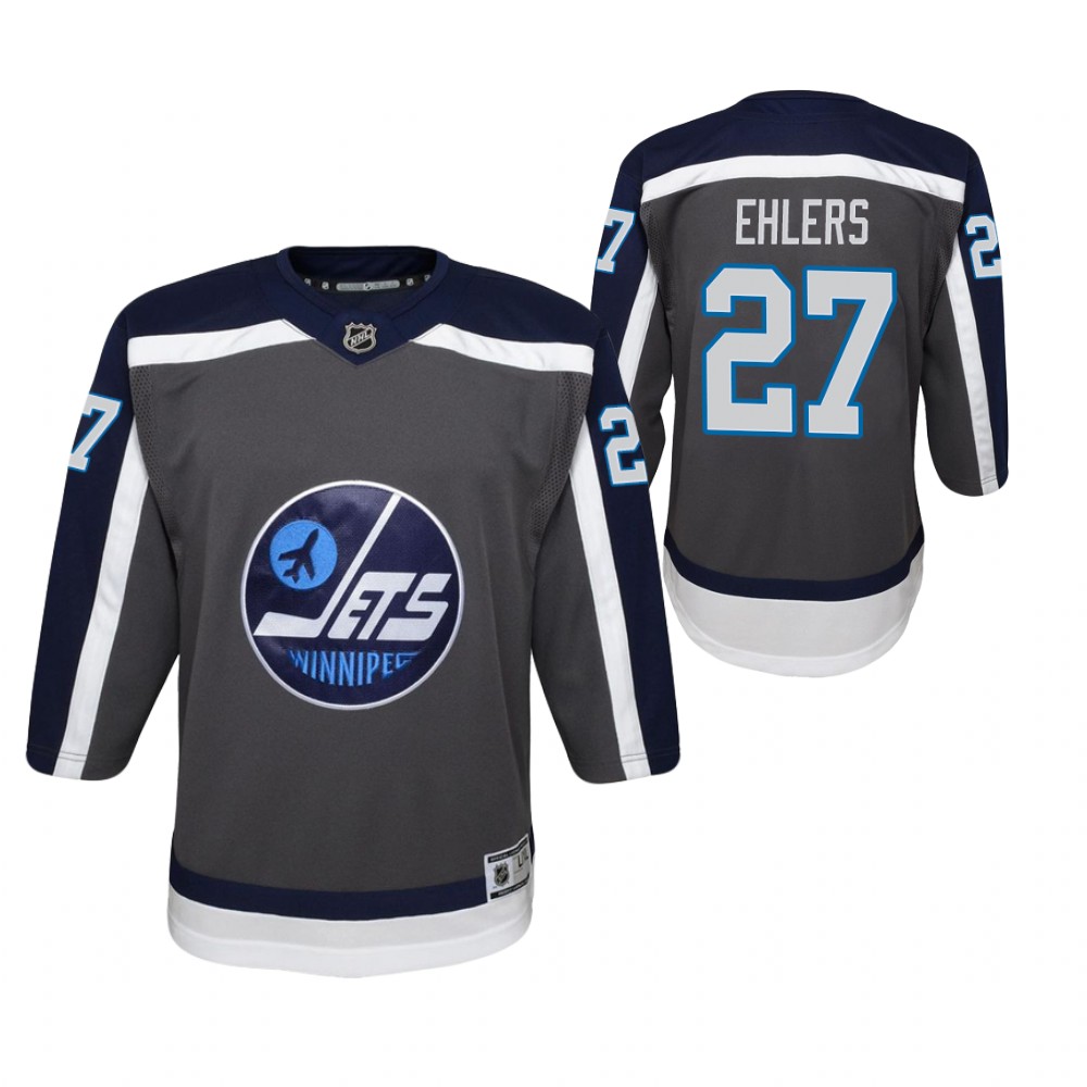 Nikolaj Ehlers Winnipeg Jets 2021 Reverse Retro Gray Youth Jersey Replica