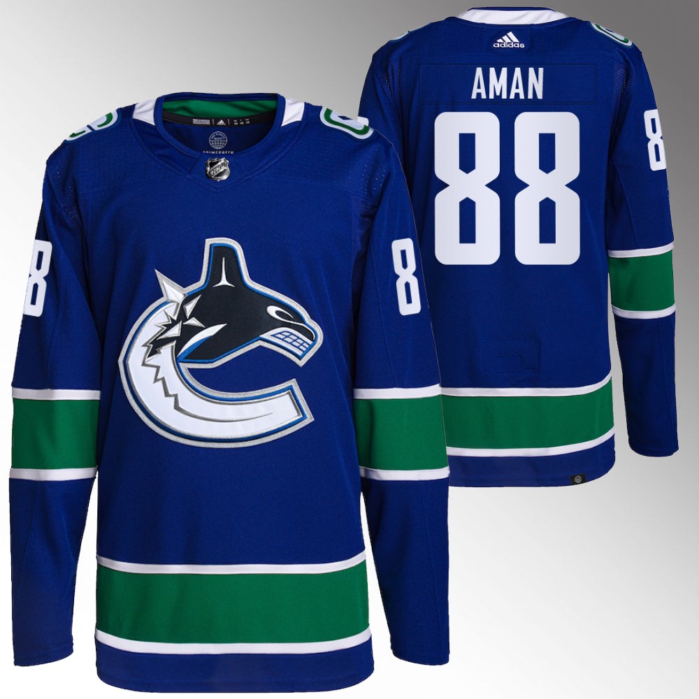 Nils Aman Vancouver Canucks Home Blue Authentic Jersey