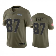 Noah Fant Seattle Seahawks Nike Olive 2022 Salute To Service Limited Jersey