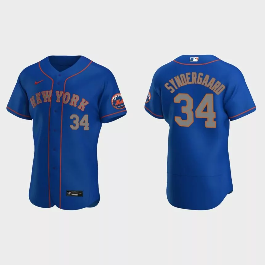Noah Syndergaard #34 New York Mets 2020 Alternate Authentic Jersey – Royal