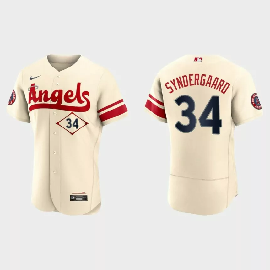 Noah Syndergaard Los Angeles Angels 2022 City Connect Authentic Jersey – Cream