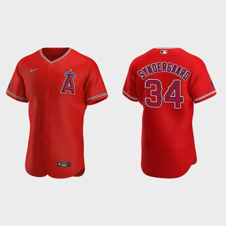 Noah Syndergaard Los Angeles Angels Authentic Alternate Jersey – Red