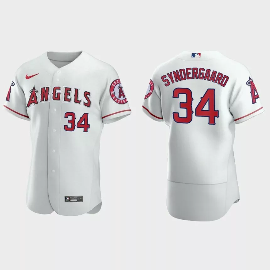 Noah Syndergaard Los Angeles Angels Authentic Home Jersey – White