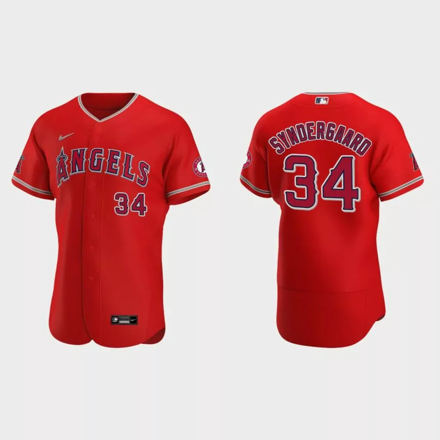 Noah Syndergaard Los Angeles Angels Authentic Jersey – Red