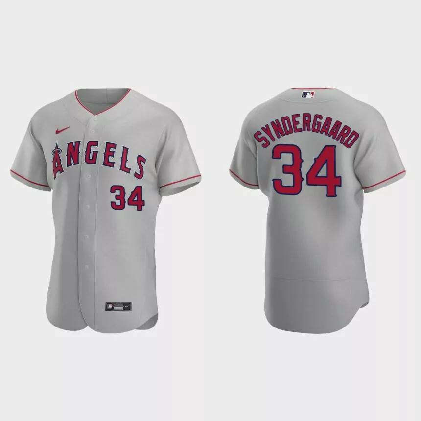Noah Syndergaard Los Angeles Angels Authentic Road Jersey – Gray