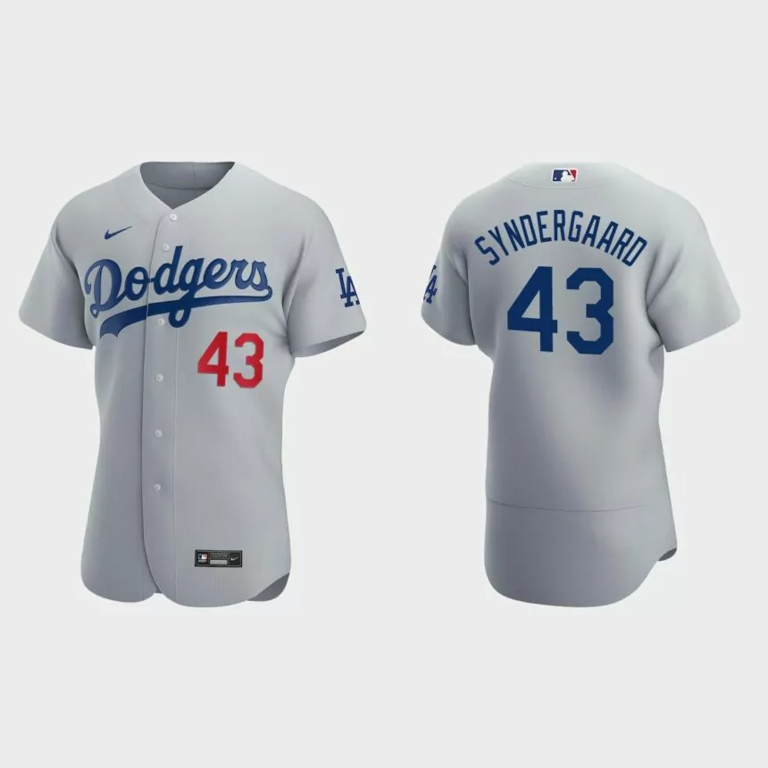 Noah Syndergaard Los Angeles Dodgers Authentic Alternate Jersey – Gray